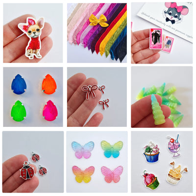 Charms, resins, ribbons & more!