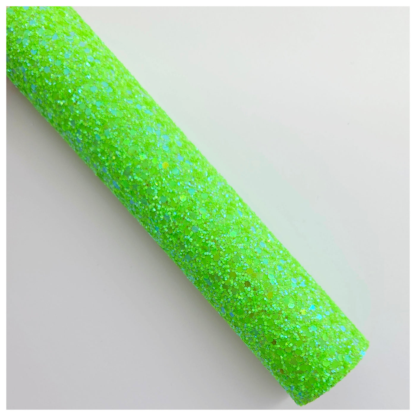 A4 Sheet of Neon Green Chunky Glitter