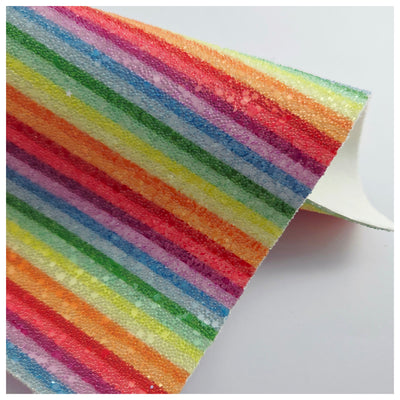 A4 Sheet of Rainbow Stripes Shimmer Pearls