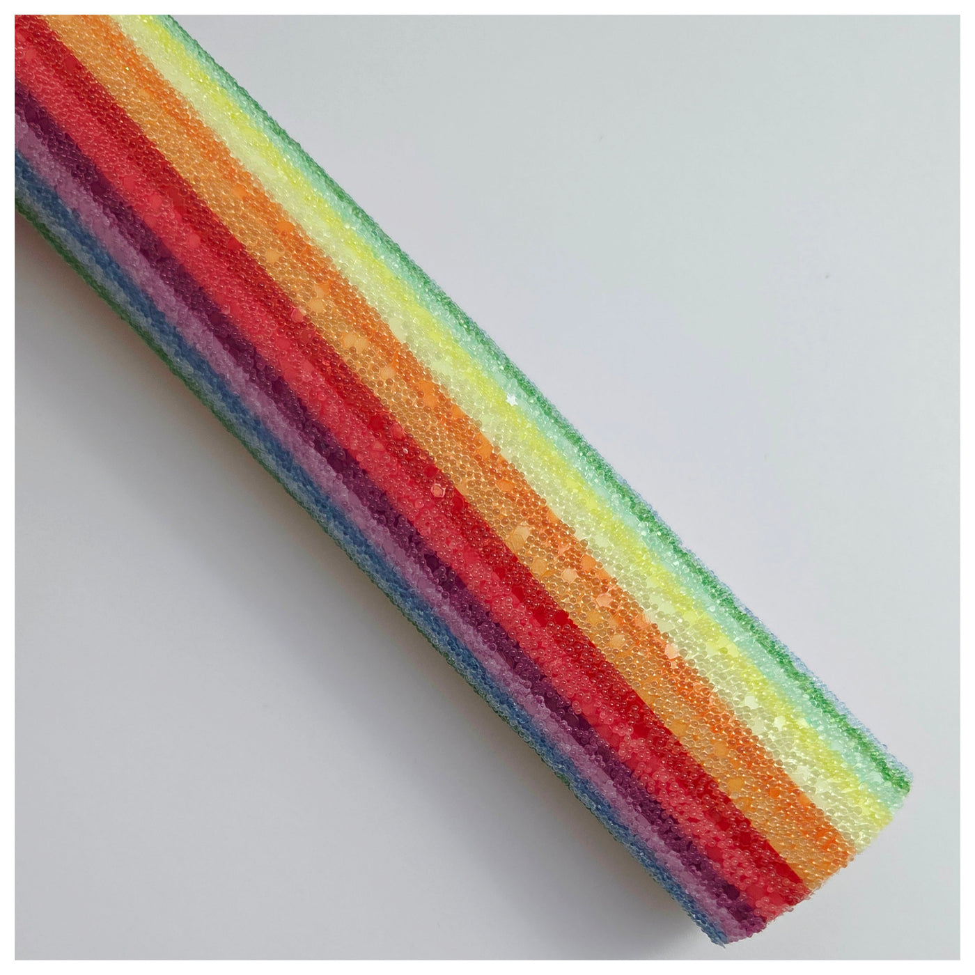 A4 Sheet of Rainbow Stripes Shimmer Pearls