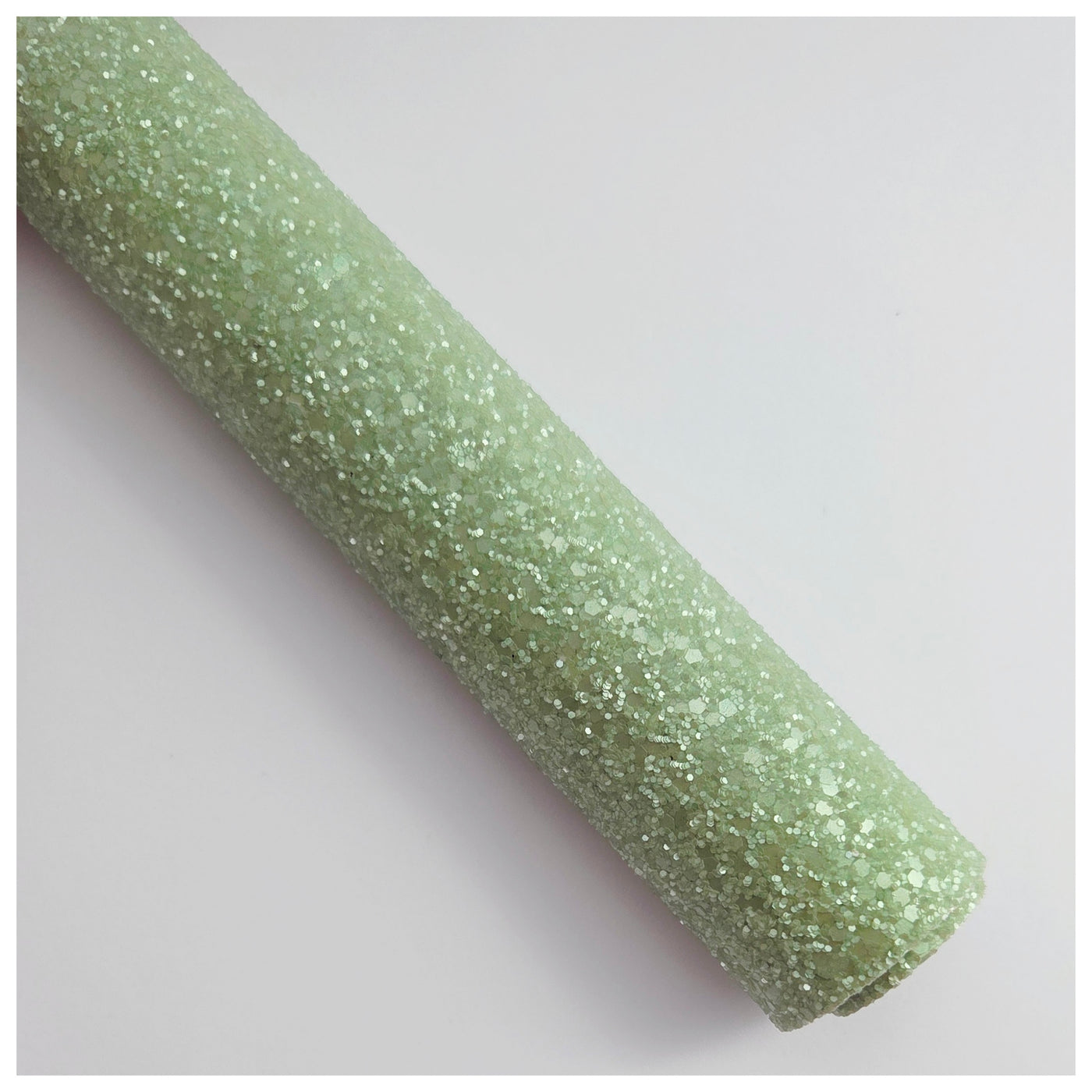 A4 Sheet of Tea Green Chunky Glitter