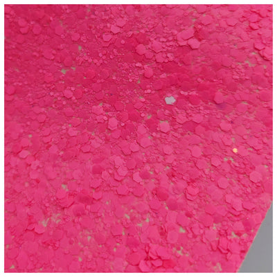 A4 Sheet of Neon Pink Chunky Glitter