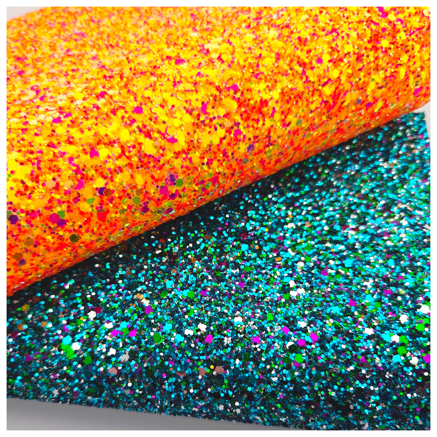 A4 Sheet of Flaming Jewel Chunky Glitter
