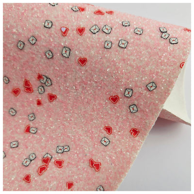 A4 Sheet of Love Letters Chunky Glitter.