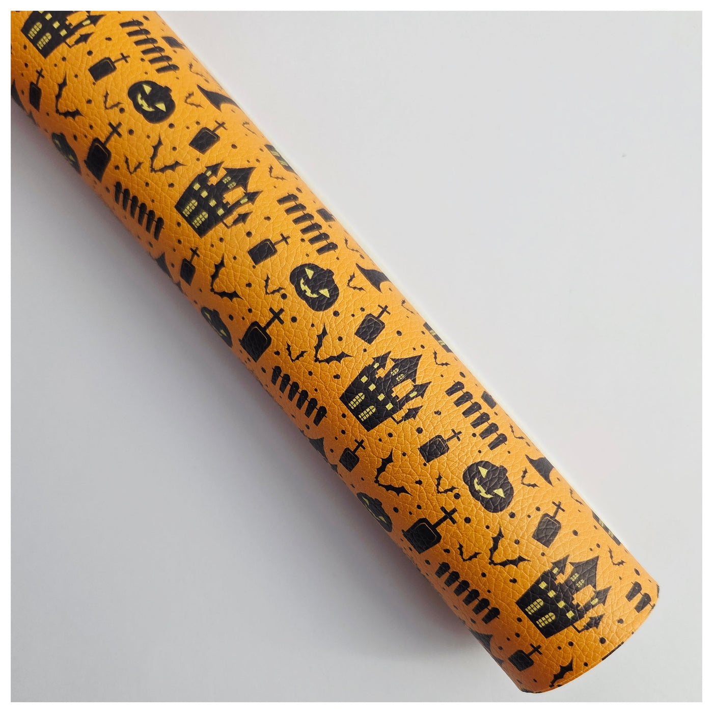 A4 Sheet of Spooky Town Litchi Leather.