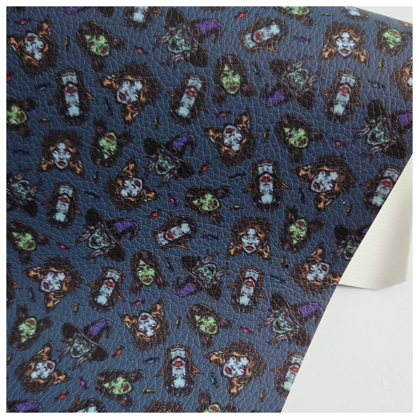 A4 Sheet of Ghoulish Gals Litchi Leather.