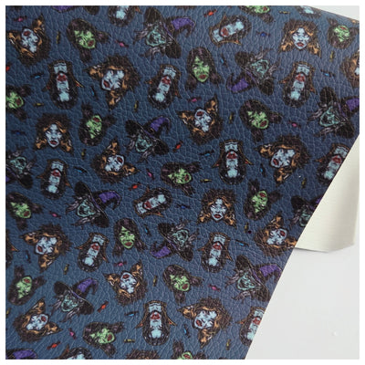 A4 Sheet of Ghoulish Gals Litchi Leather.