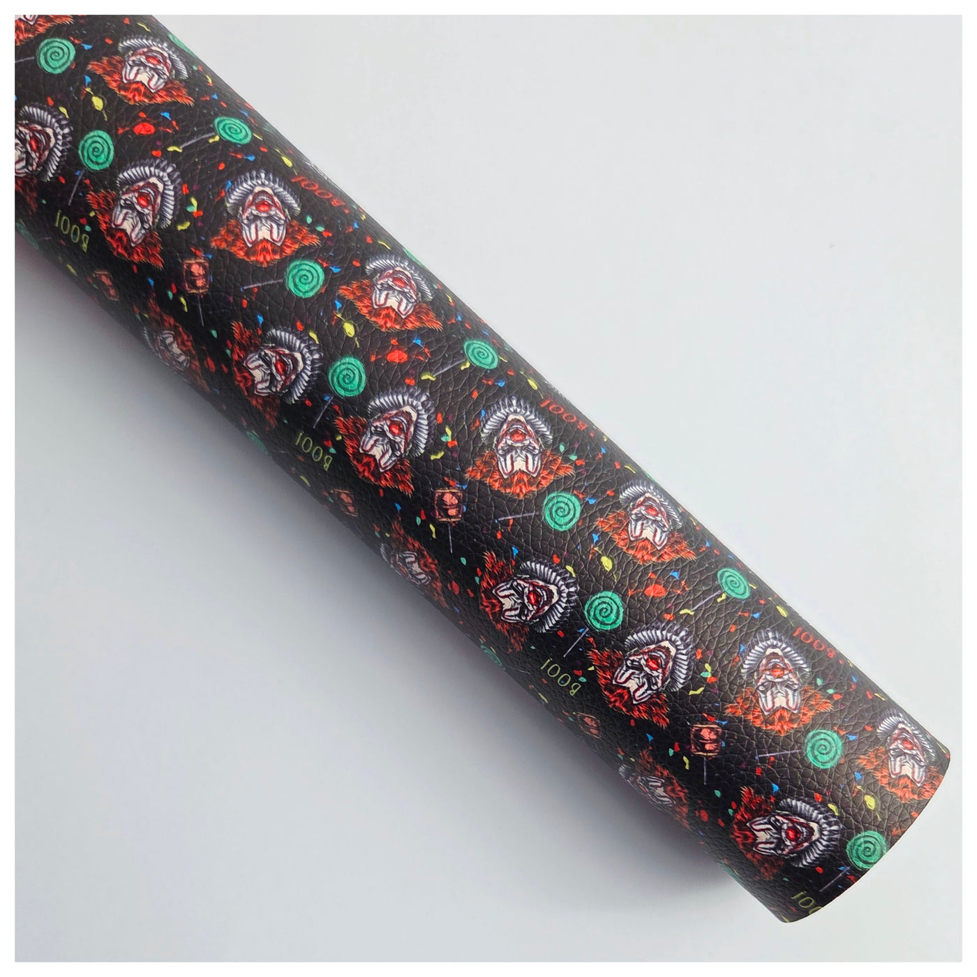 A4 Sheet of Scary Clown Litchi Leather.