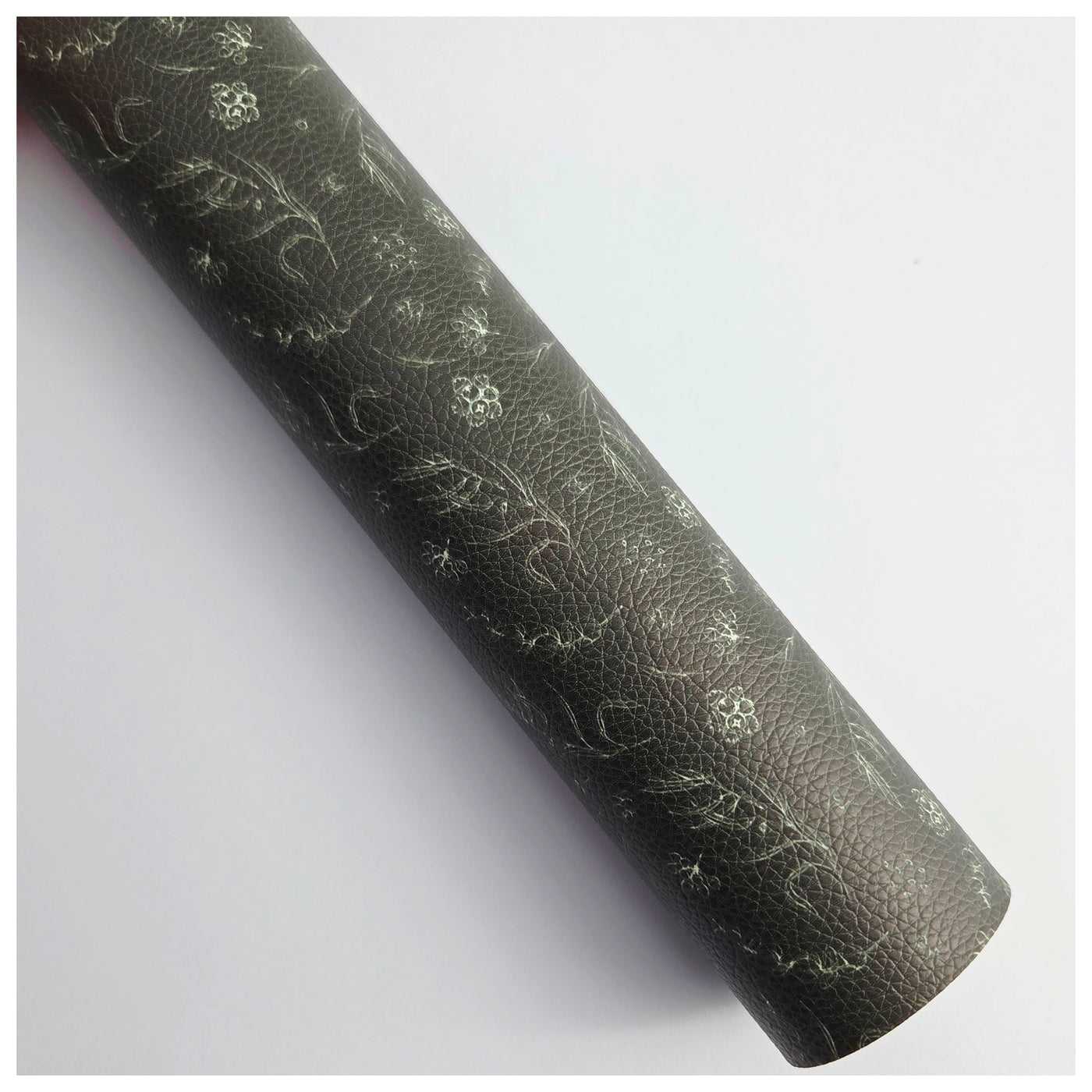 A4 Sheet of Delicate Foliage Litchi Leather