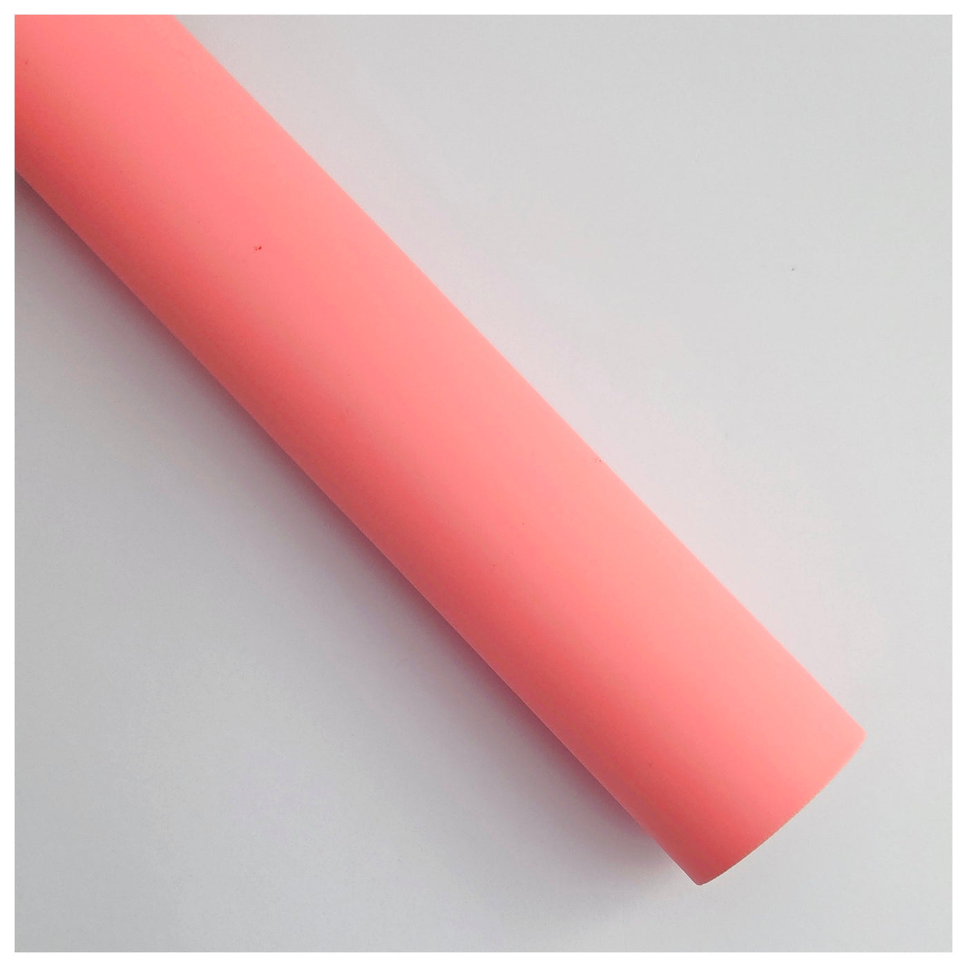 A4 Sheet of Neon Coral Smooth Faux Leather (Glows in the Dark)