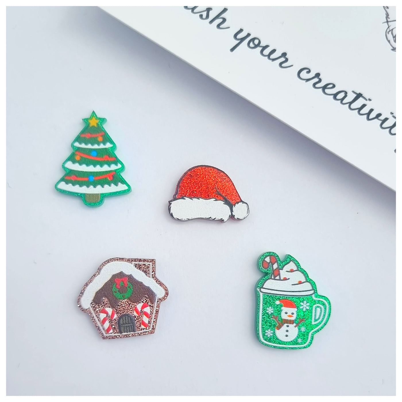 1 x Mini Christmas Acrylic Flatback (4 varients)