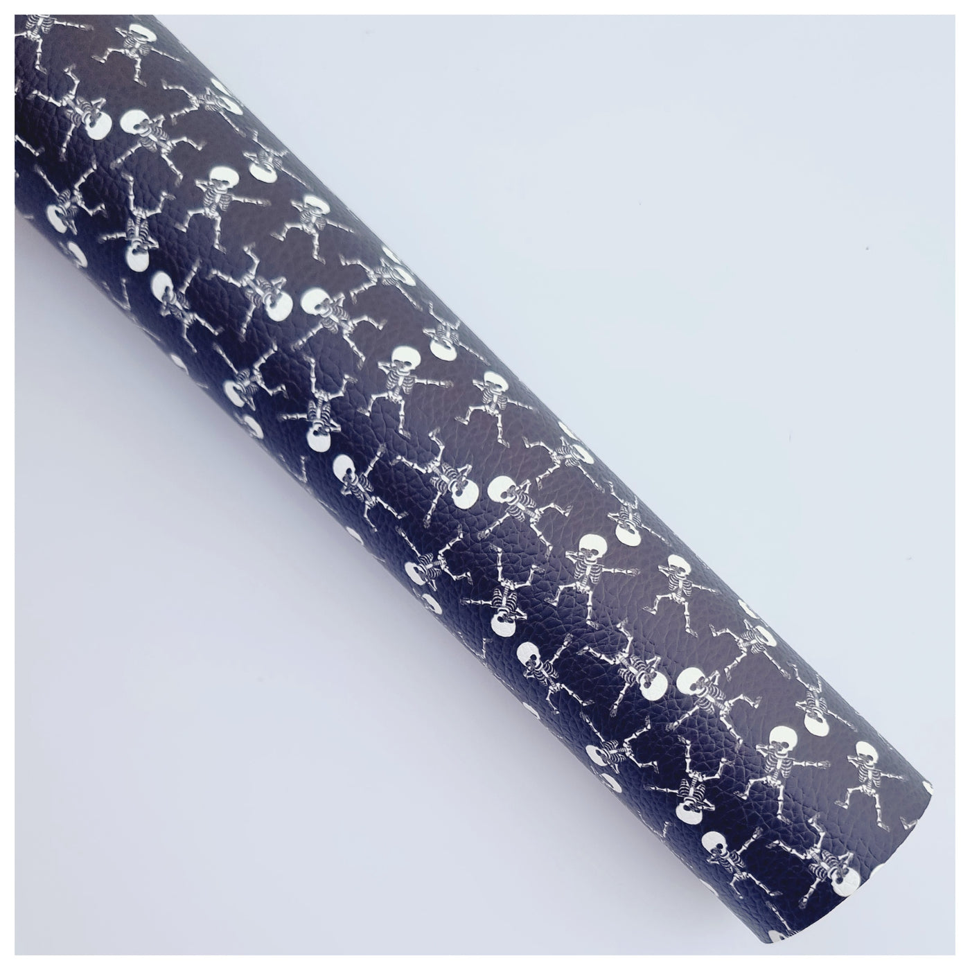 A4 Sheet of Dabbing Skeletons Litchi Leather