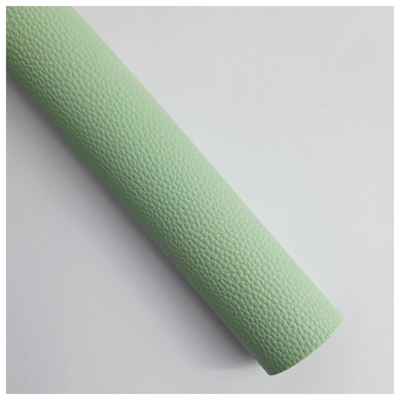 A4 Sheet of Sage Green Litchi Leather