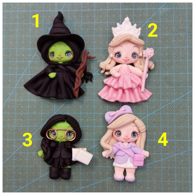 1 x Clay Figure (5cm) - OZ WITCHES - 4 VARIANTS