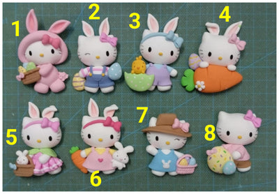 1 x Clay Figure (5cm) - EASTER KITTIES - 8 VARIANTS