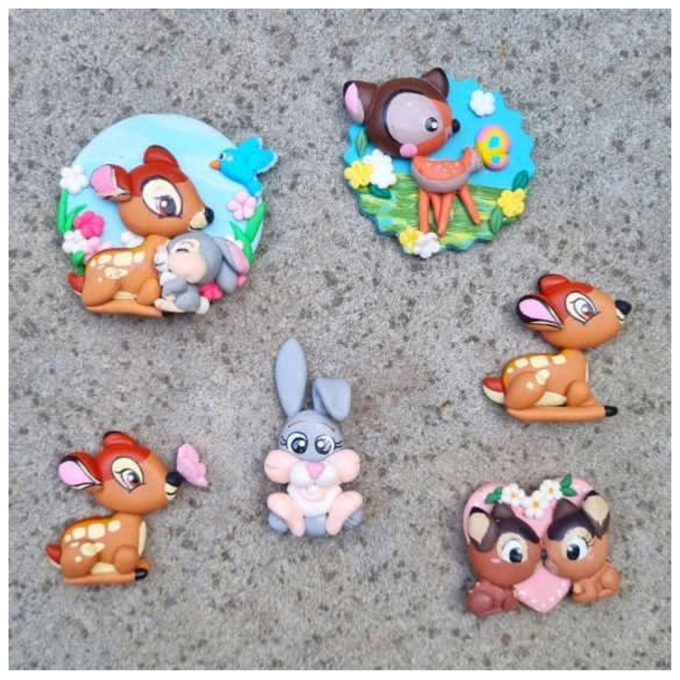 1 x Clay Figure - Deer & friends (6 variants)