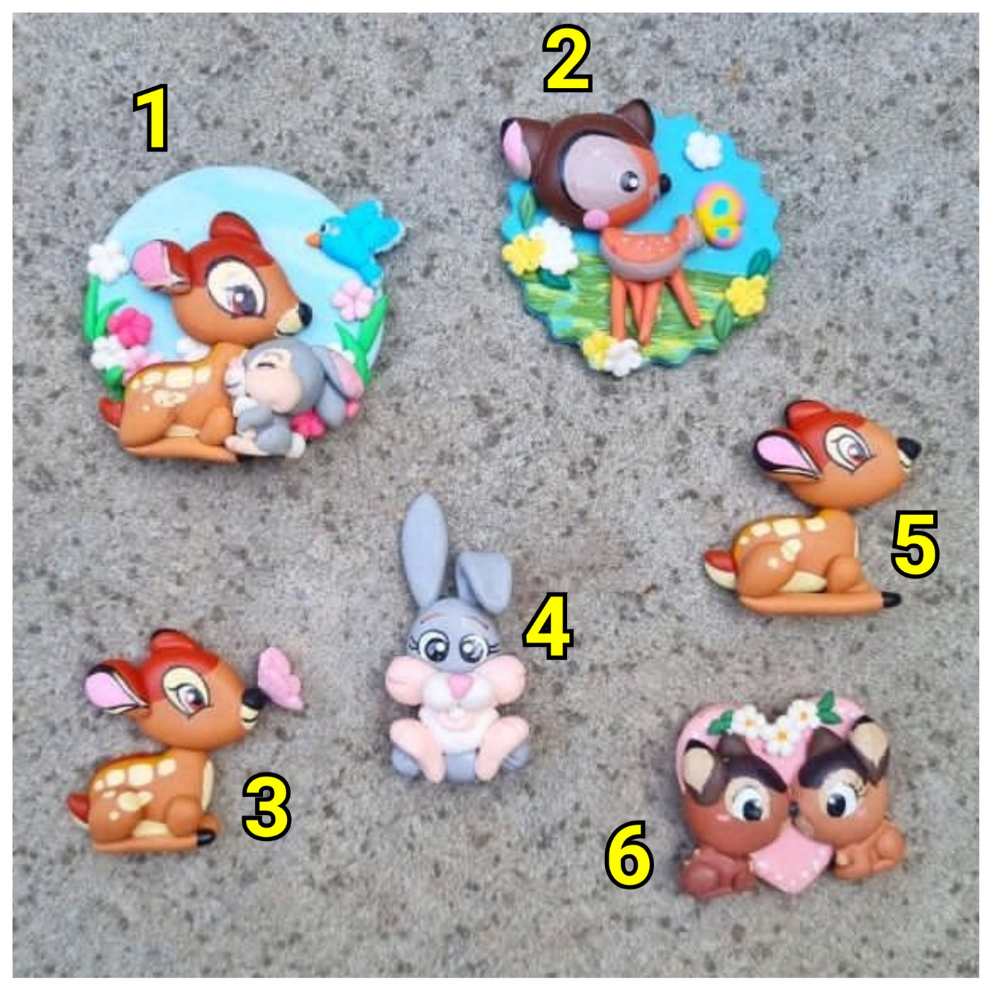 1 x Clay Figure - Deer & friends (6 variants)