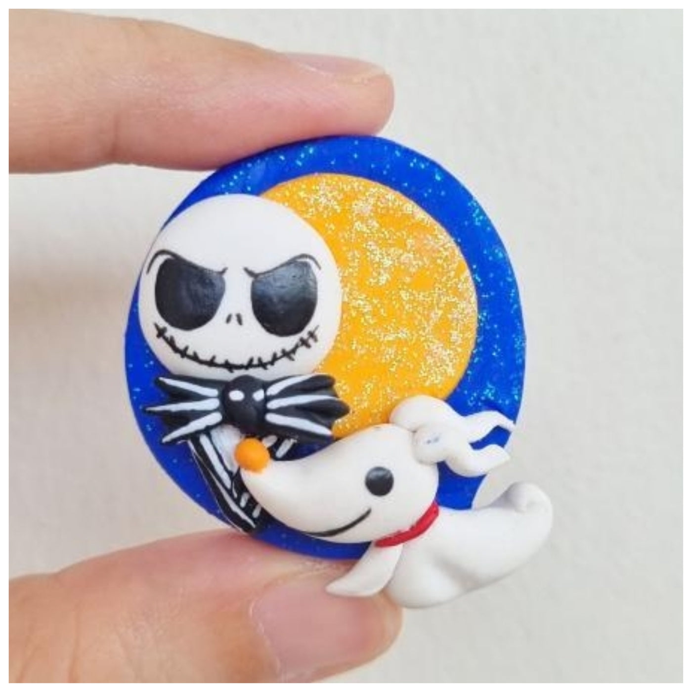 1 x Clay Figure - Skeleton Man, Ghost Dog & Moon