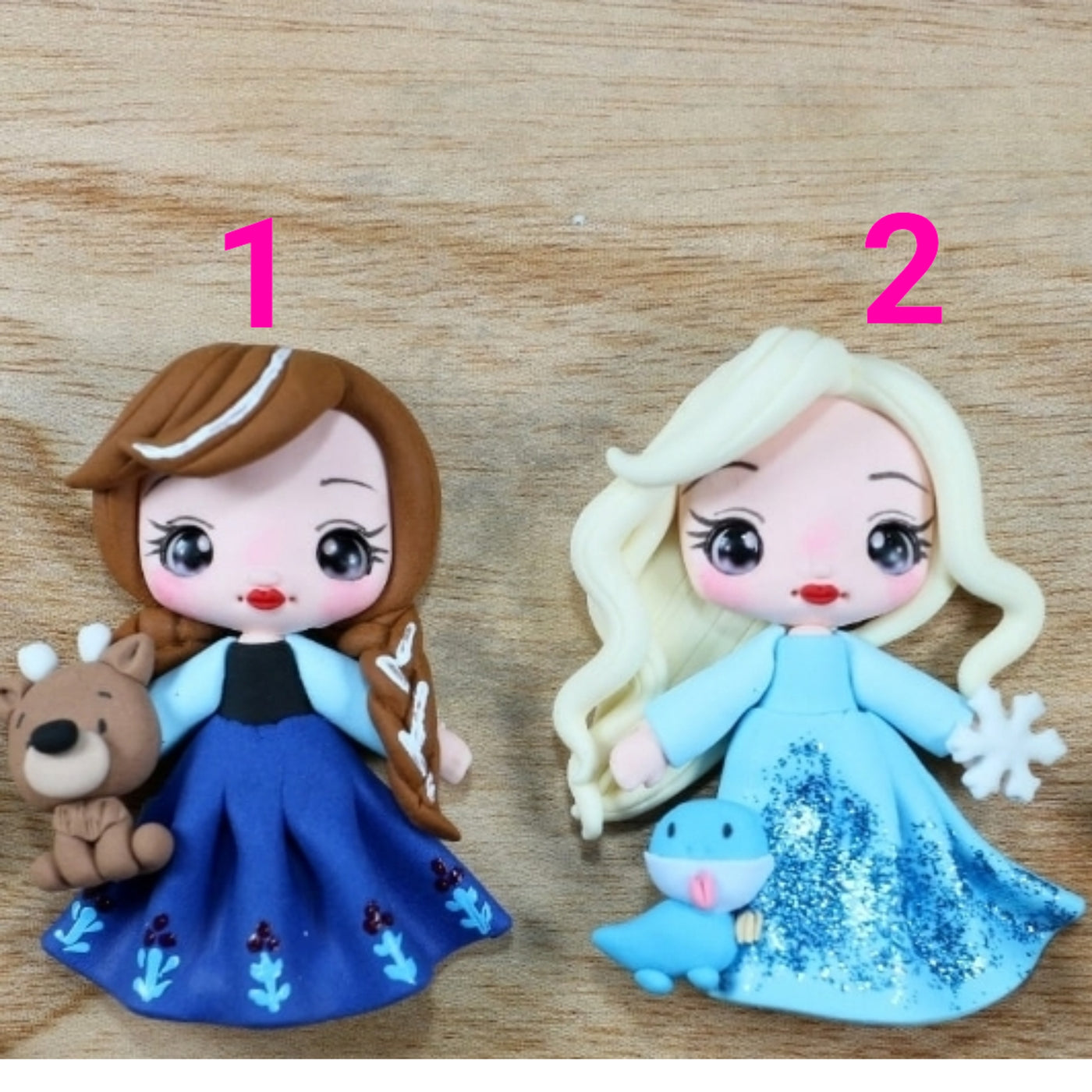 1 x Clay Figure (5cm) - WINTER PRINCESSES -  2 VARIANTS