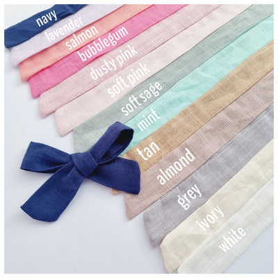 1 x Cotton Linen Bow Strip