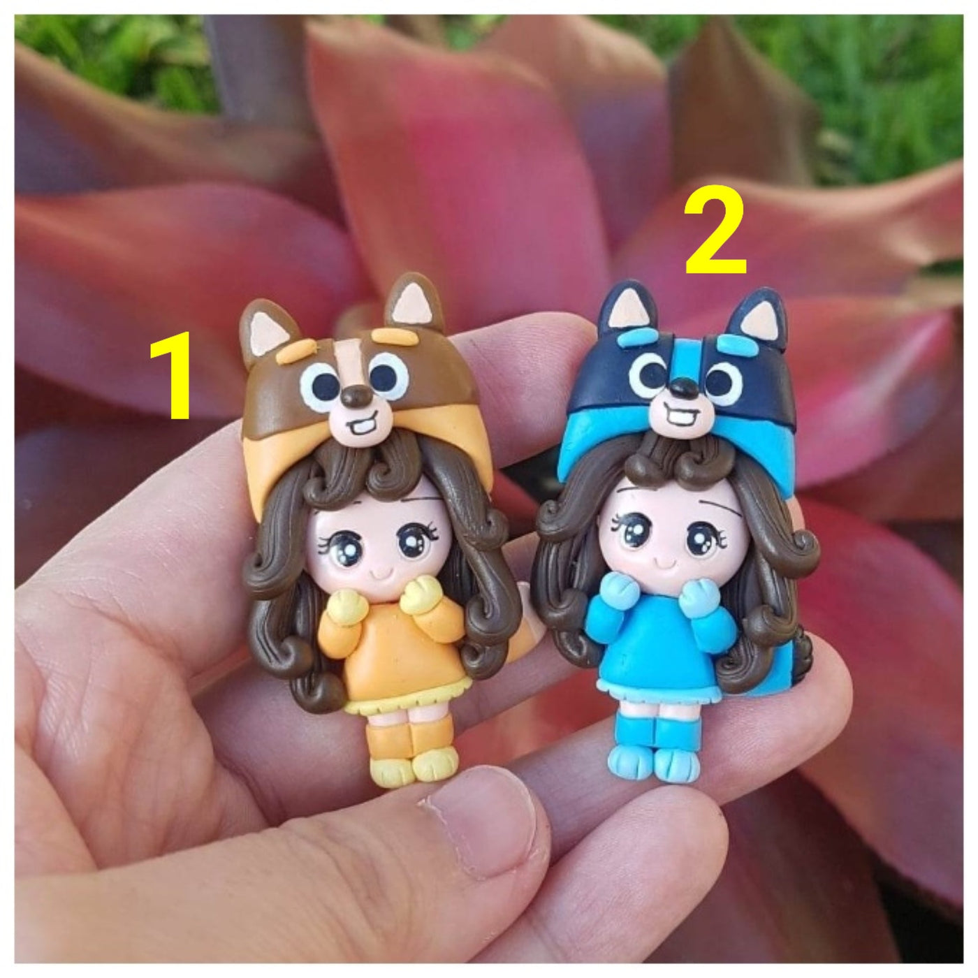 1 × Sister Pup Costume Girl Clay Figure - (4 variants)