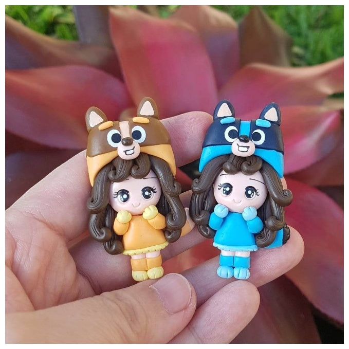 1 × Sister Pup Costume Girl Clay Figure - (4 variants)