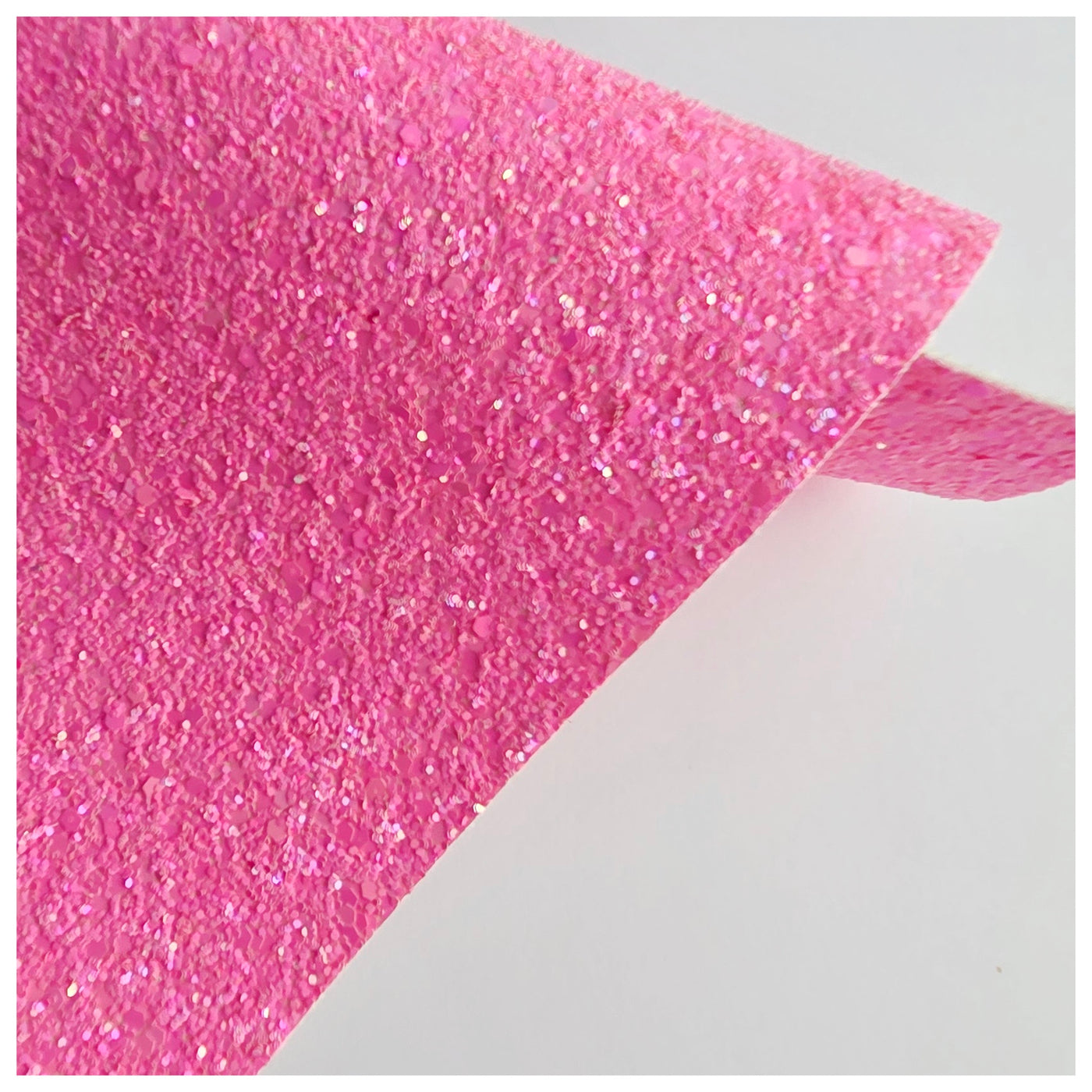 A4 Sheet of Iridescent Candy Pink Chunky Glitter