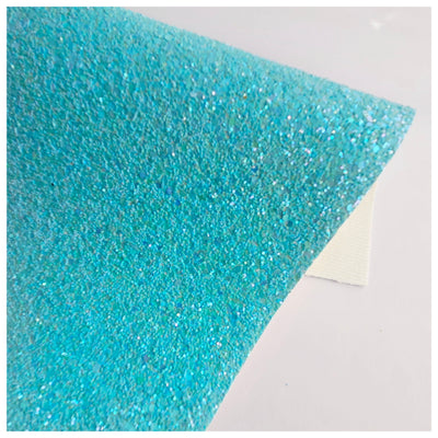 A4 Sheet of Iridescent Aqua Sky Chunky Glitter