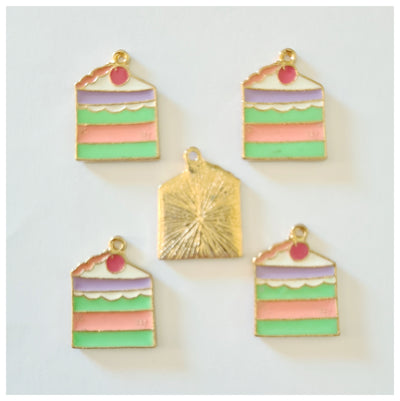 1 x Birthday Cake Alloy Charm