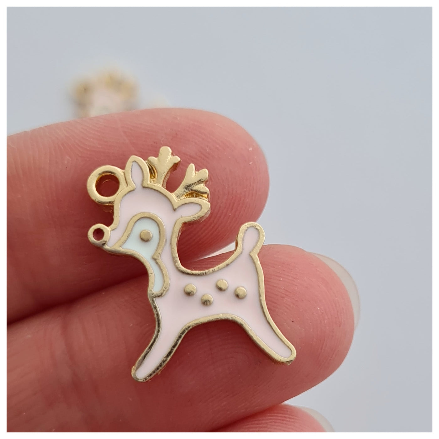 1 x Pink Reindeer Charm