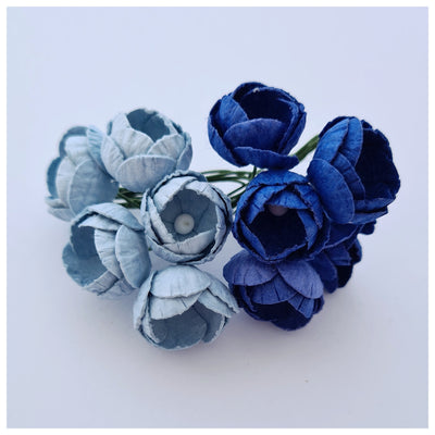 10-15mm Mulberry Paper Buttercups (Various colours. 5 stems)