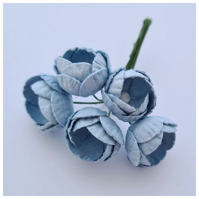 10-15mm Mulberry Paper Buttercups (Various colours. 5 stems)