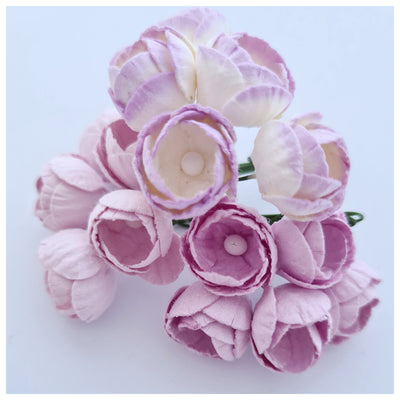 10-15mm Mulberry Paper Buttercups (Various colours. 5 stems)