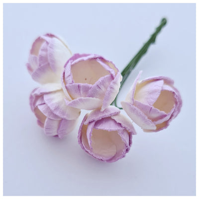 10-15mm Mulberry Paper Buttercups (Various colours. 5 stems)