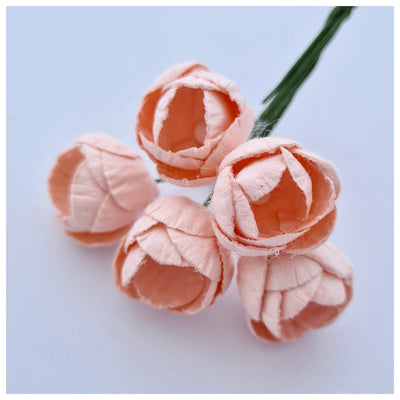 10-15mm Mulberry Paper Buttercups (Various colours. 5 stems)