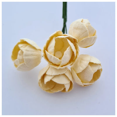 10-15mm Mulberry Paper Buttercups (Various colours. 5 stems)