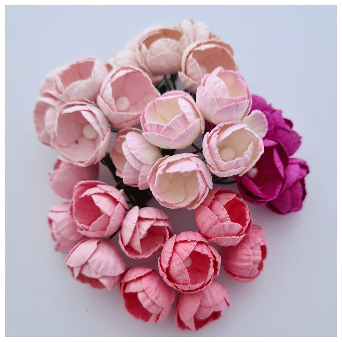 10-15mm Mulberry Paper Buttercups (Various colours. 5 stems)