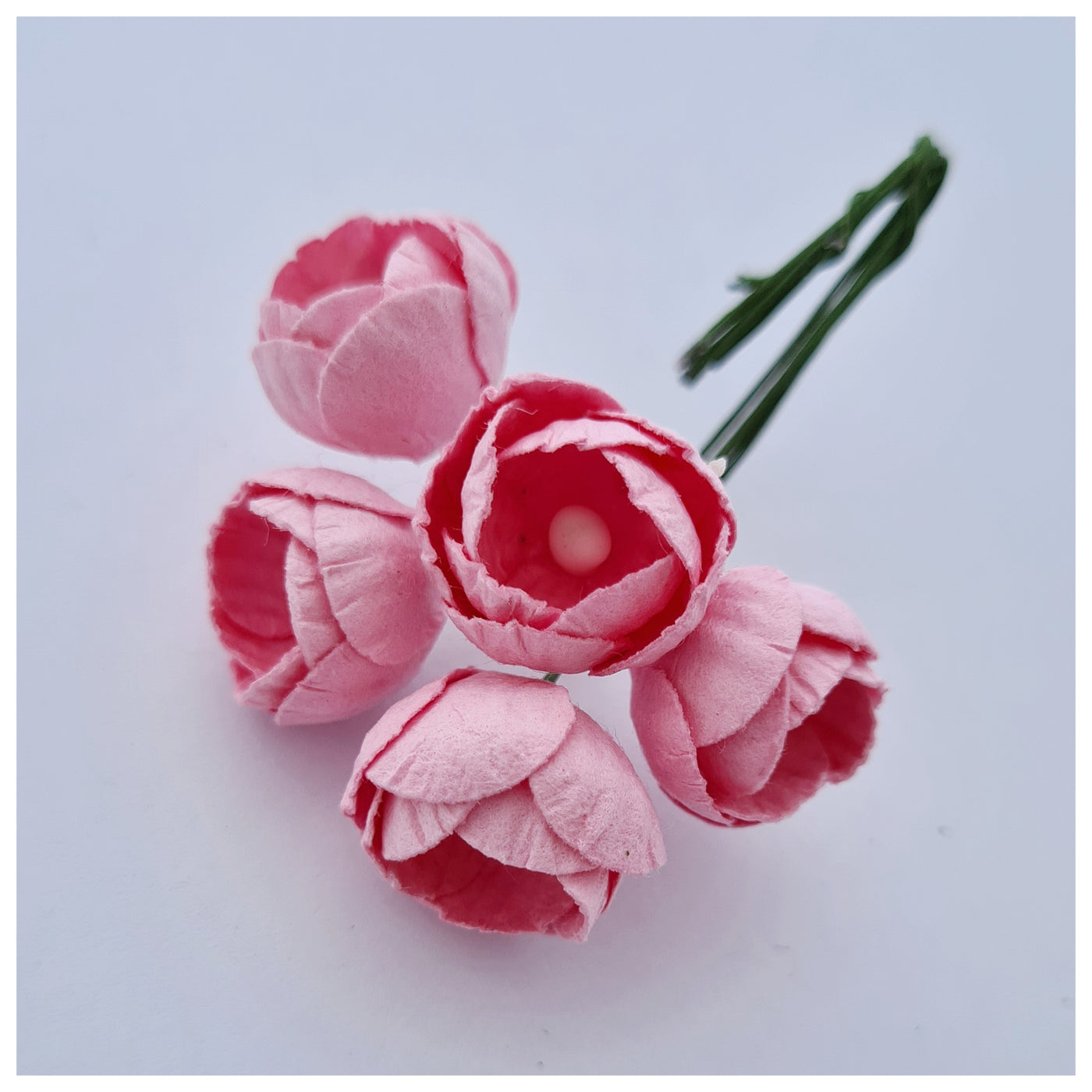10-15mm Mulberry Paper Buttercups (Various colours. 5 stems)