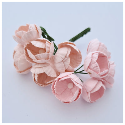 10-15mm Mulberry Paper Buttercups (Various colours. 5 stems)