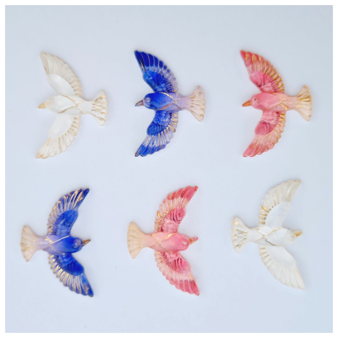 5 x Birds Embellishments