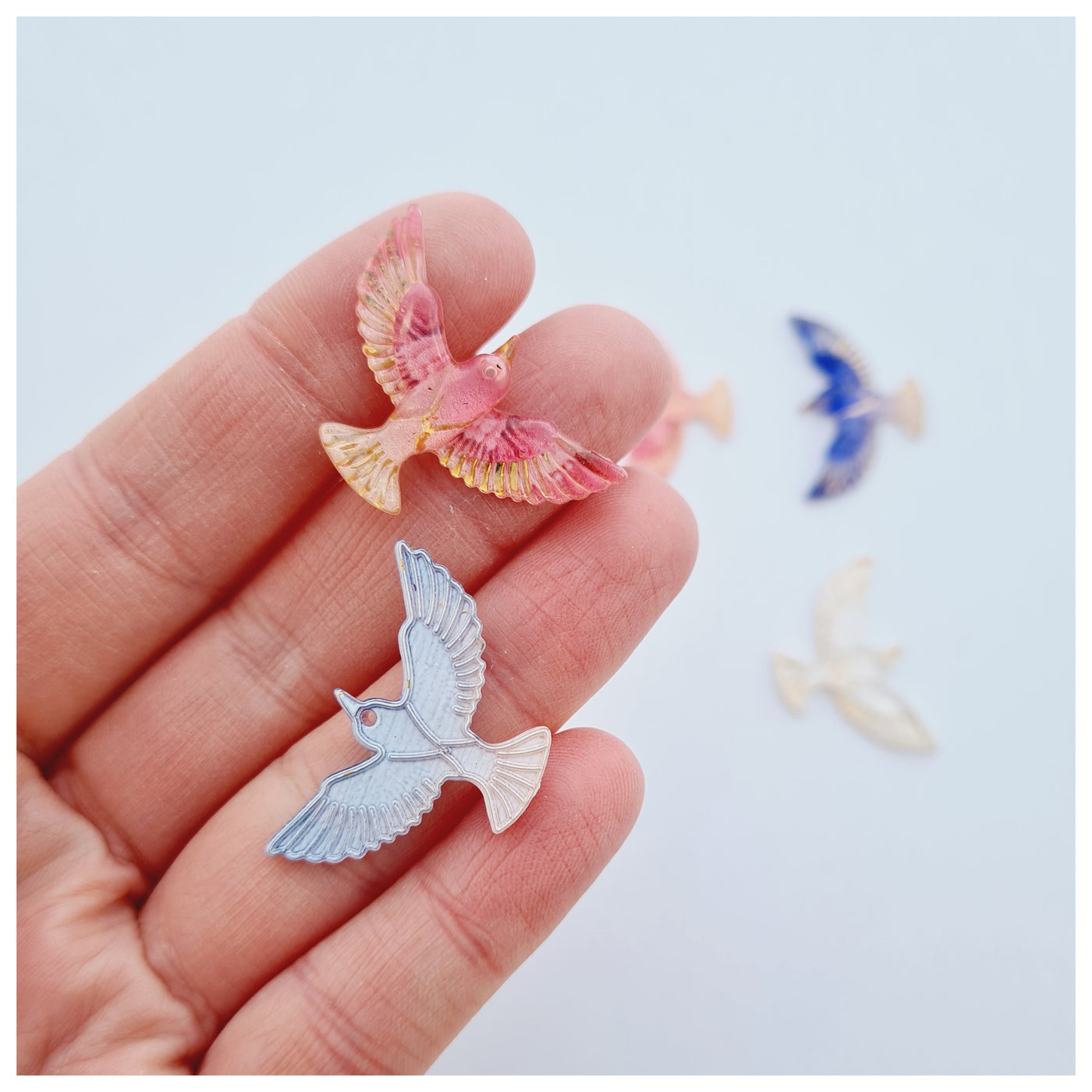 5 x Birds Embellishments