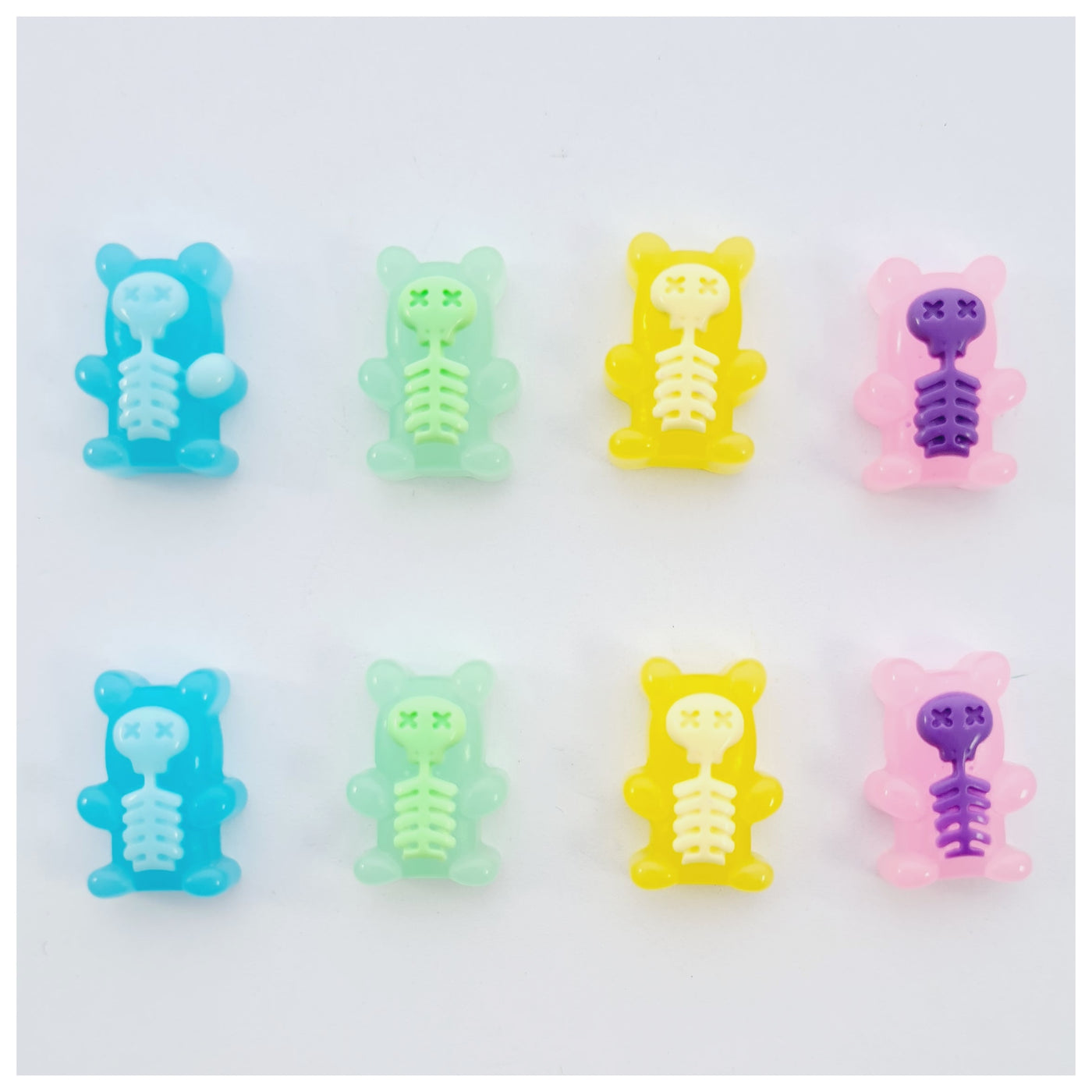 5 x Skeleton Gummy Bear Embellishments
