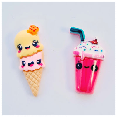 5 x Strawberry Milkshake Embellishments