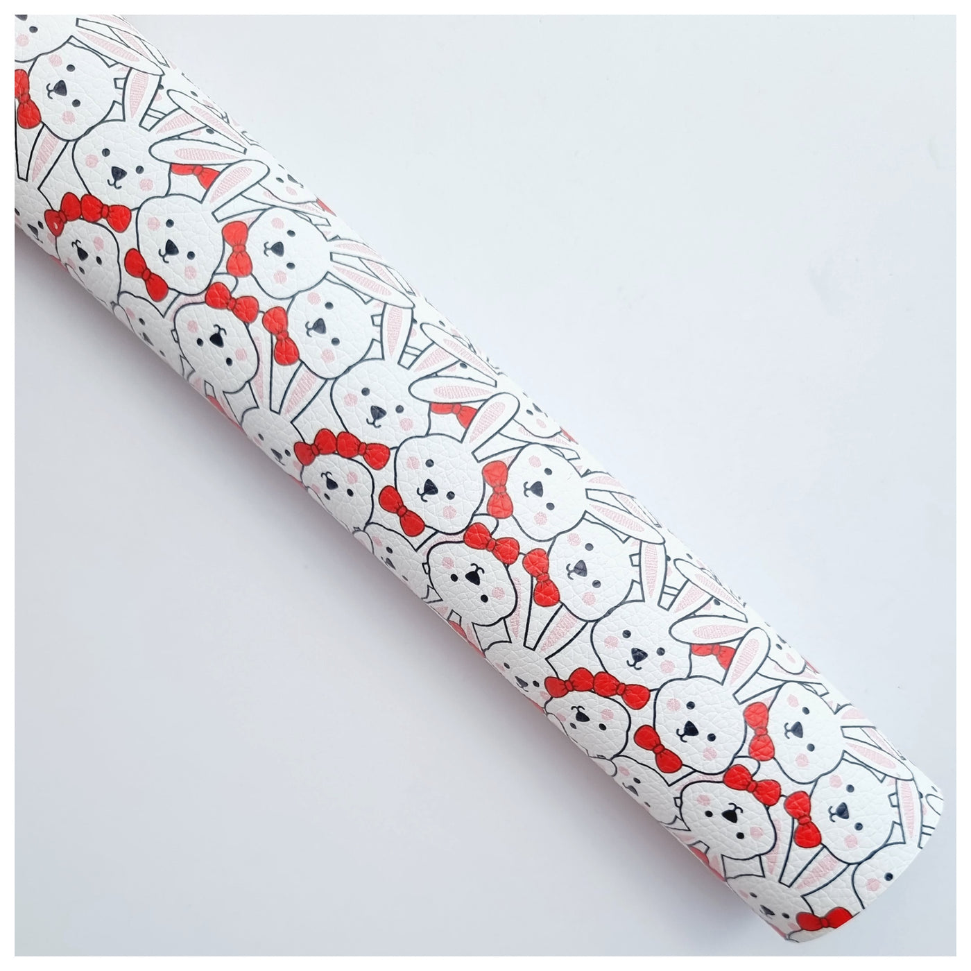A4 Sheet of Bowtie Bunnies Litchi Leather