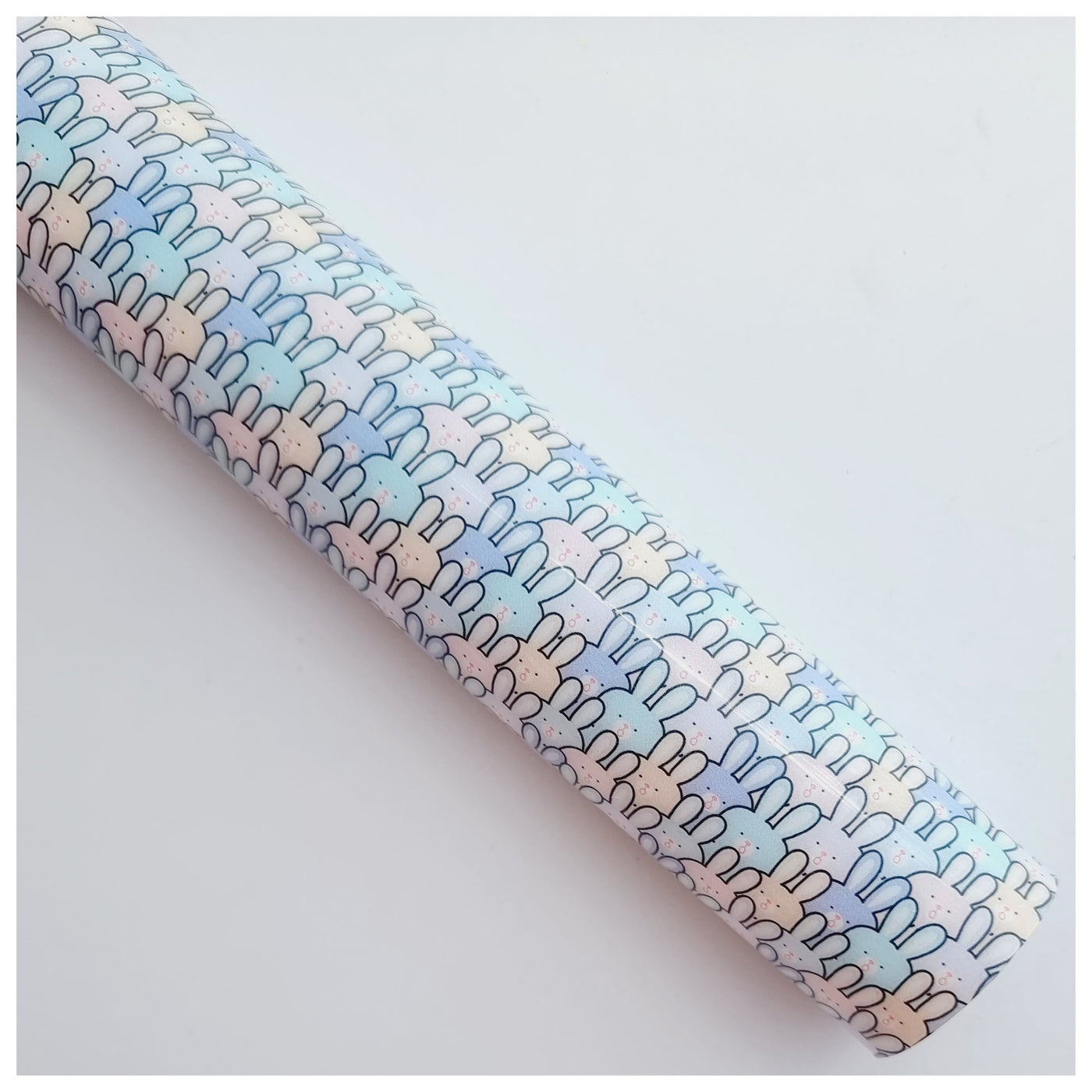 A4 Sheet of Peekaboo Bunnies Jelly Fabric (TPU)