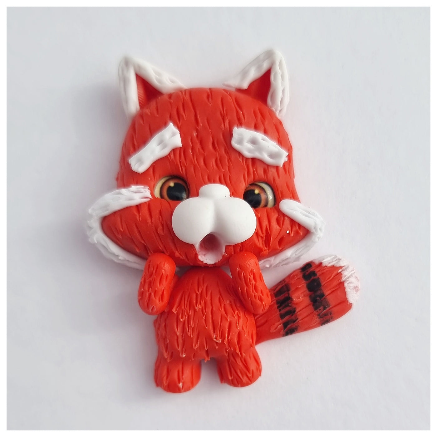 Cute Red Panda Clay Figure