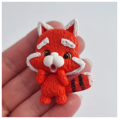 Cute Red Panda Clay Figure