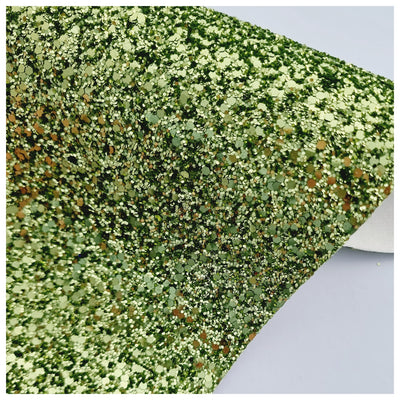 A4 Sheet of Pear Green Chunky Glitter