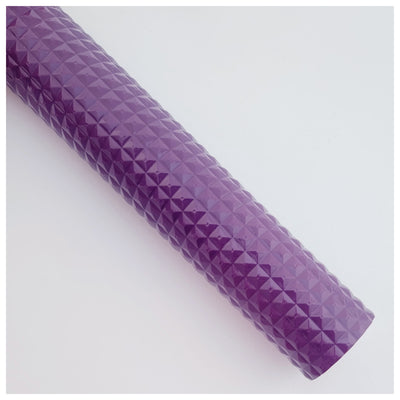 A4 Sheet of Grape Grid Patent Faux Leather (0.8mm)
