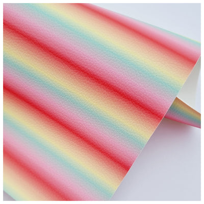A4 Sheet of Watermelon Rainbow Litchi Leather